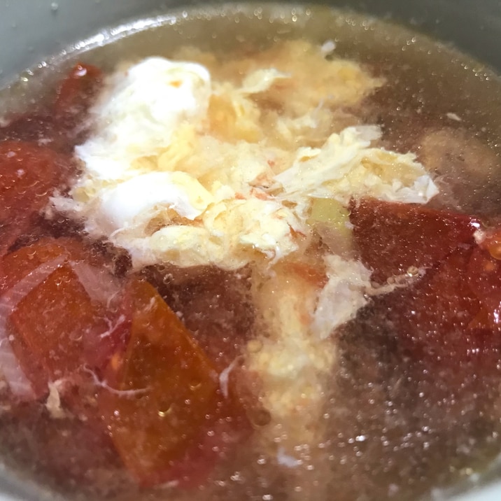 【簡単温まる】冷凍ミニトマトでコンソメスープ